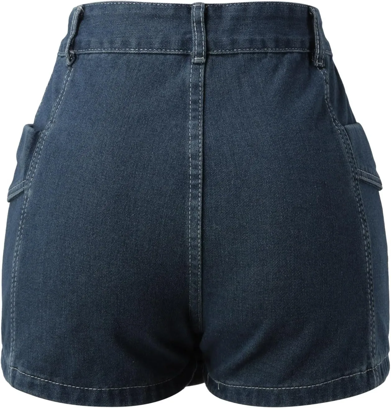 2023 Summer Women's Casual High Waisted A Line Skirt Button Mini Denim Skirt with Pocket Satin Skirts for Women