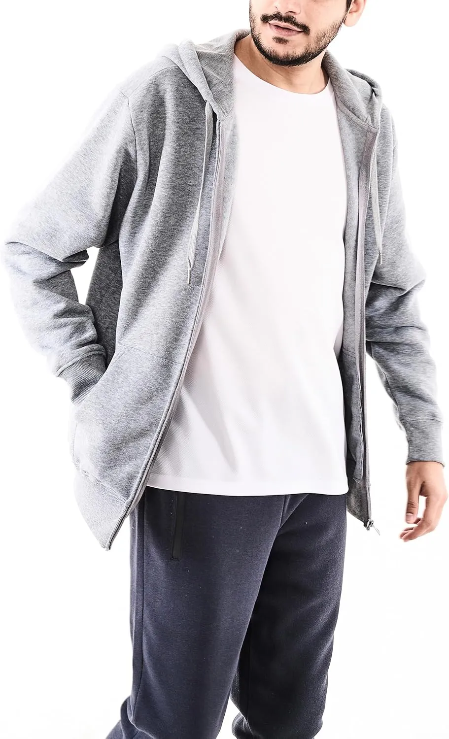 3 Pack Mens Fleece Hoodie Long Sleeve Lightweight Athletic Workout Sweatshirt for Men with Pockets