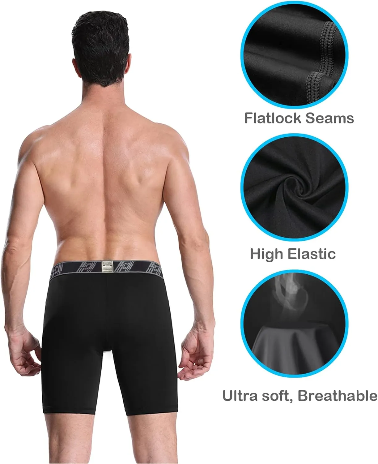4 Pack Compression Pants Tights Leggings Men, Winter Baselayer for Running Workout Sports Yoga