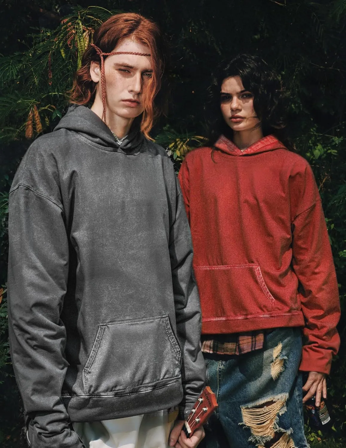 Aelfric Eden Womens Oversized Vintage Hoodie Basic Acid Washed Hoodies Sweatshirt Long Sleeve Y2K Steetwear Pullover Fall Top