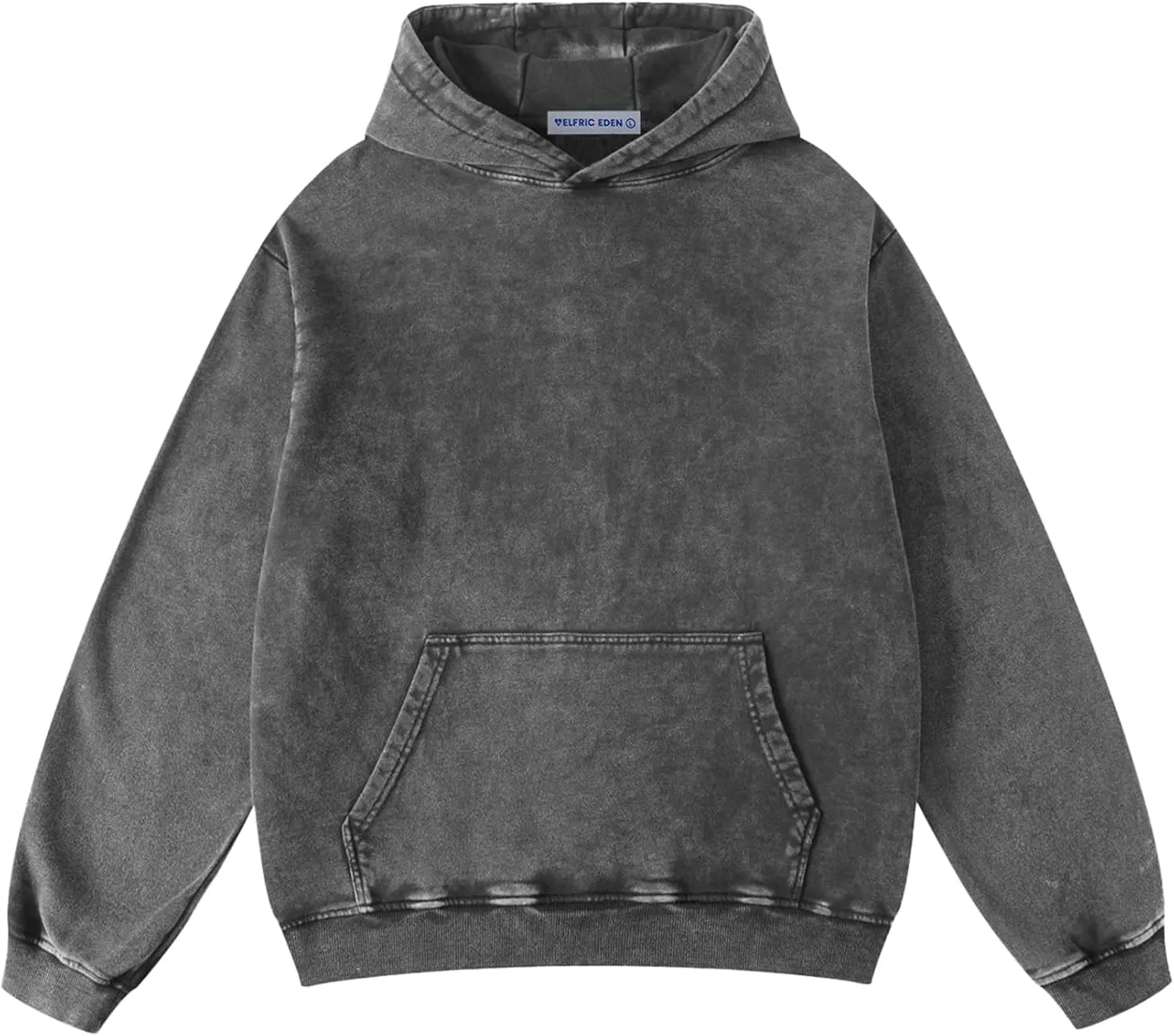Aelfric Eden Womens Oversized Vintage Hoodie Basic Acid Washed Hoodies Sweatshirt Long Sleeve Y2K Steetwear Pullover Fall Top