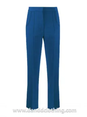 Blue Classic Office Pants