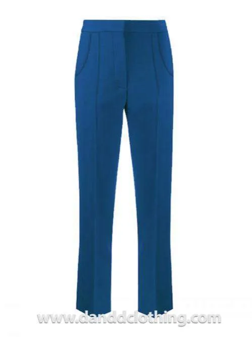 Blue Classic Office Pants