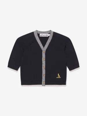 Bonpoint Baby Boys Teotim Wool Cardigan in Navy