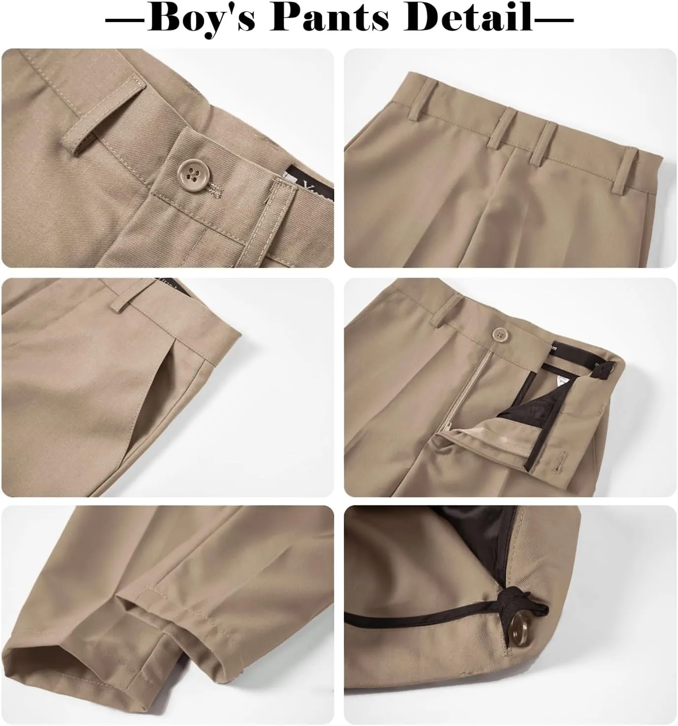 Boys' Suits 2-Piece Formal Slim Fit Suit Set for Boys Wedding Ring Bearer Outfit with Blazer and Pants