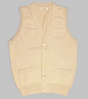 Camelhair Sleeveless Cardigan Blonde