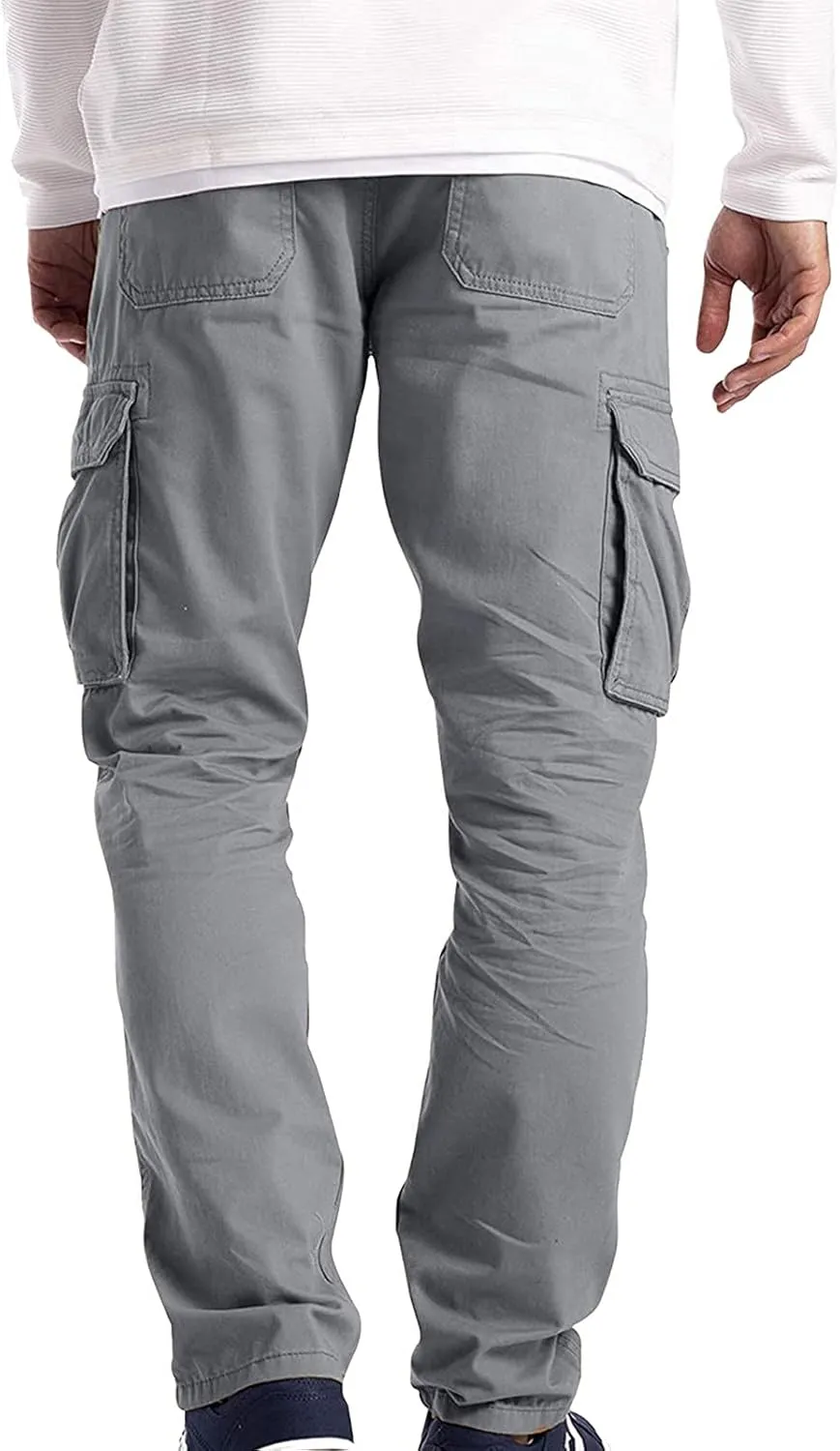 Cargo Pants for Men Big and Tall Mesh Jogger Zipper Running Pants Pockets Men's Pants Stripped Trousers Men's Fleece