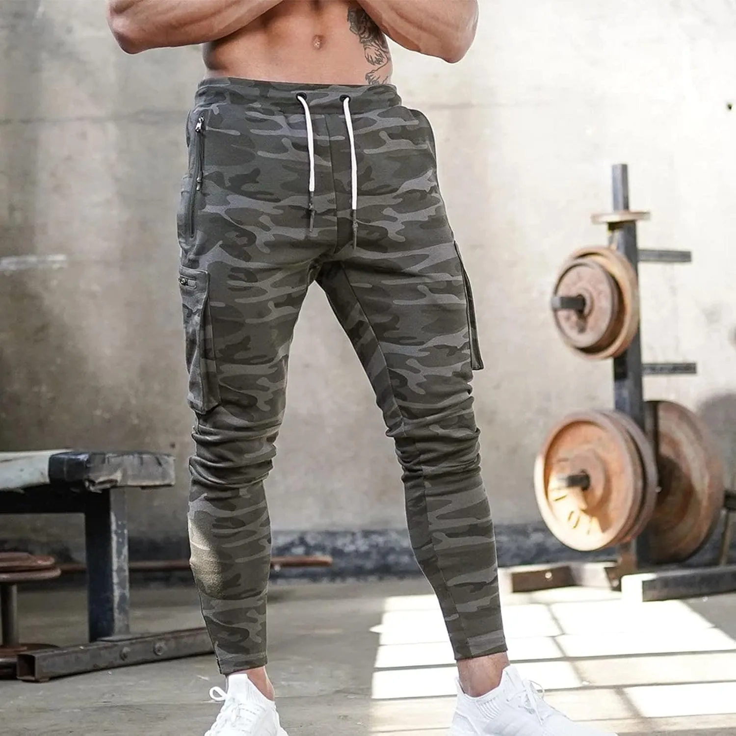 Cargo Sweatpants for Men Baggy Sweatpants Sports Lounge Pants Athletic Pants Baggy Open Bottom Sweatpants Track Pants