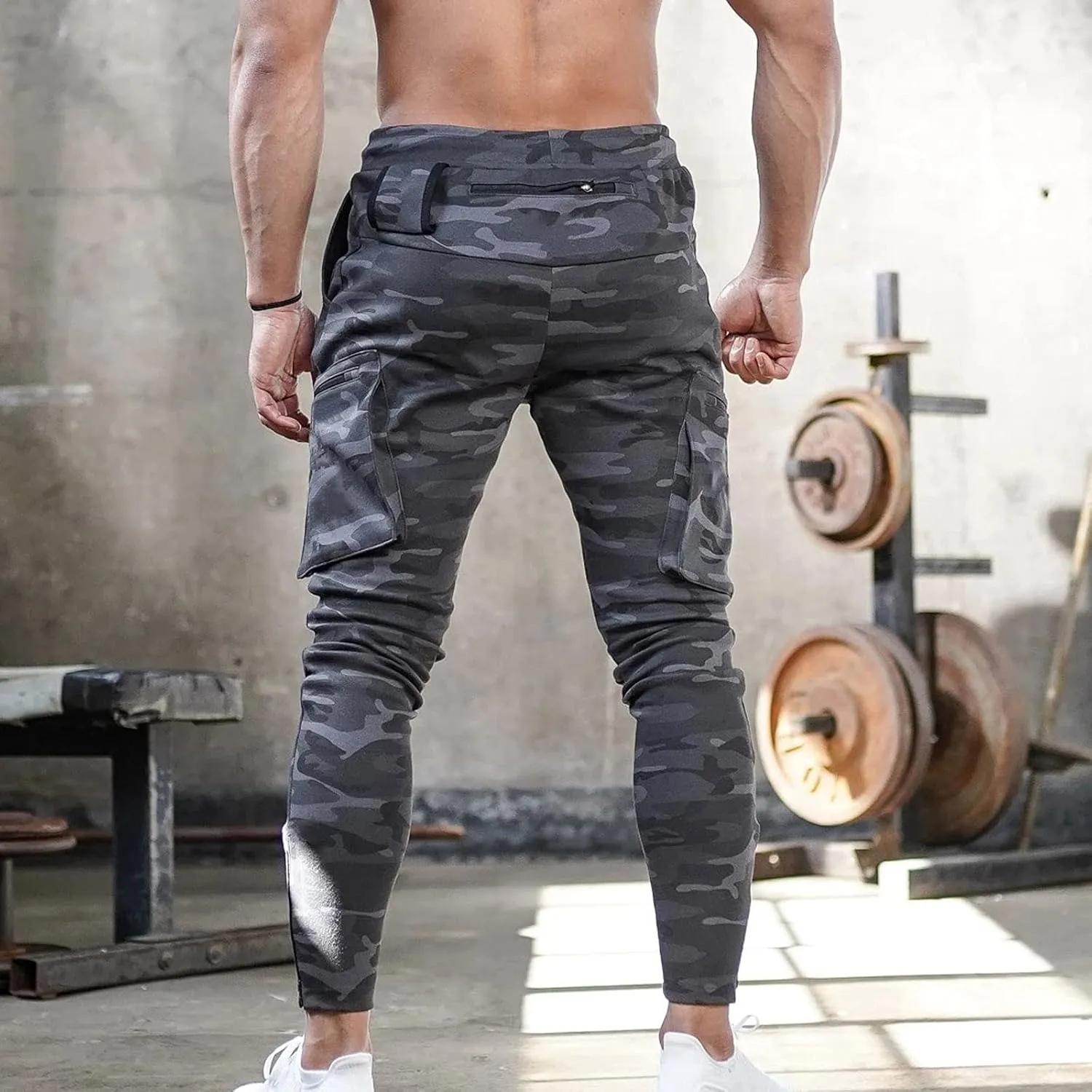 Cargo Sweatpants for Men Baggy Sweatpants Sports Lounge Pants Athletic Pants Baggy Open Bottom Sweatpants Track Pants