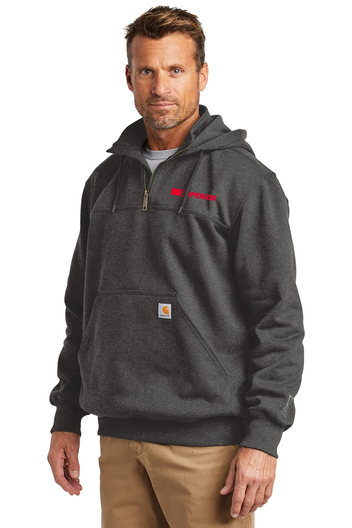 Carhartt ® Rain Defender ® Paxton Heavyweight Hooded Zip Mock Sweatshirt