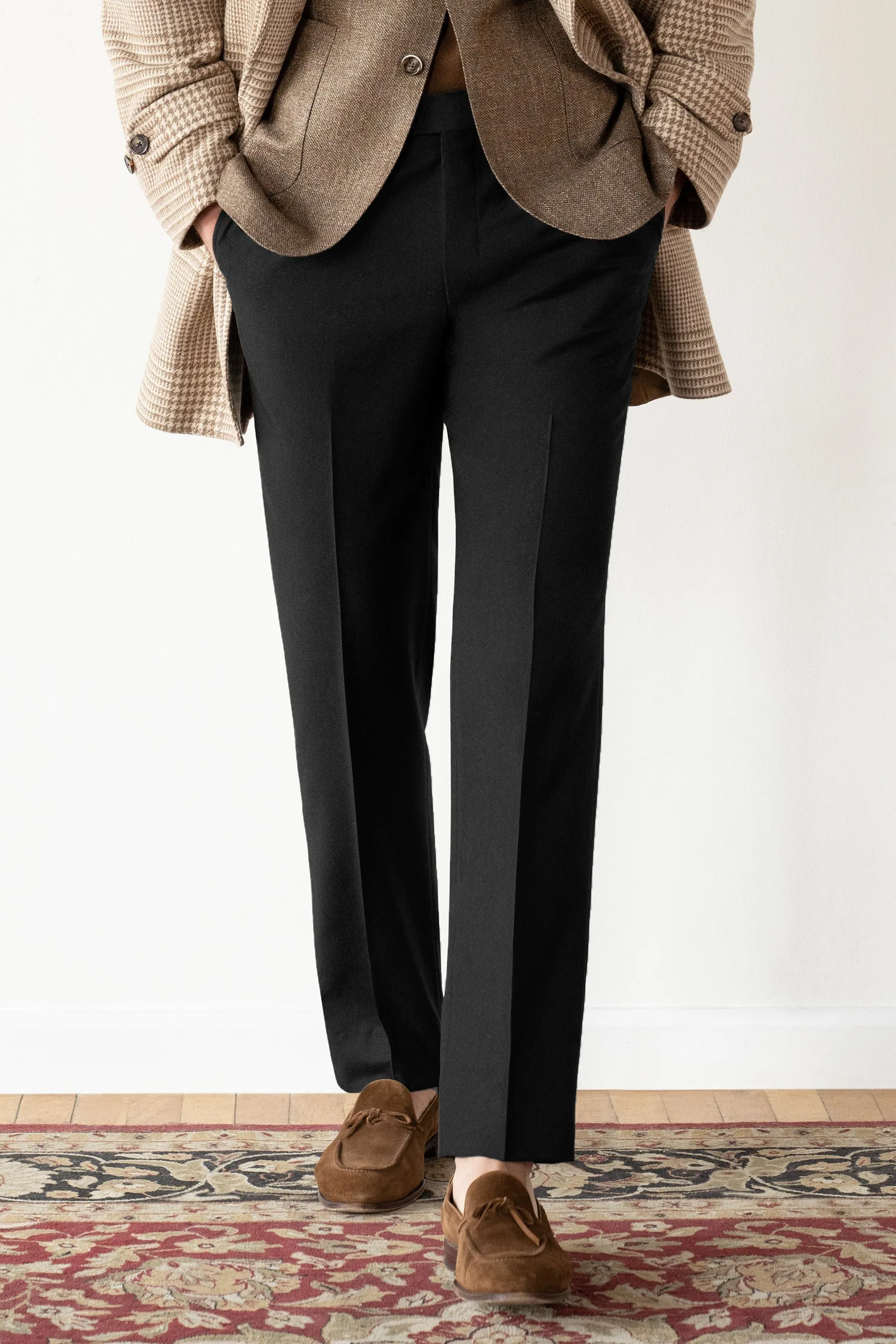 Charcoal Lightweight Flannel 150S Trousers