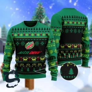 Christmas Scenes With Mountain Dew Ugly Sweater