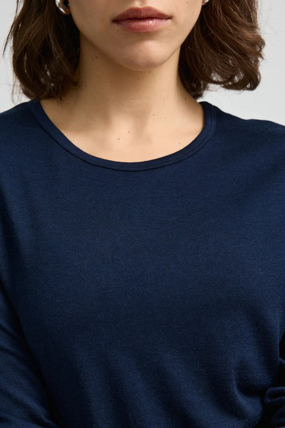 Crew Merino Tee | Navy