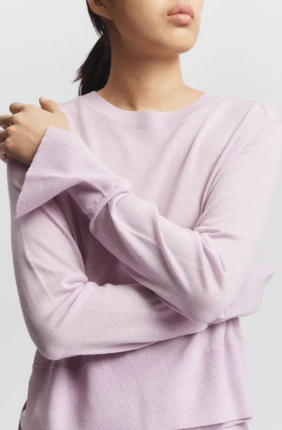 Elodie Layered Crewneck Knit Sweater