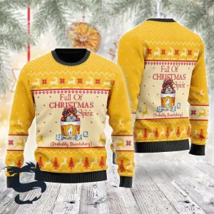 Full Of Christmas Spirit Probably Bundaberg Ugly Sweater