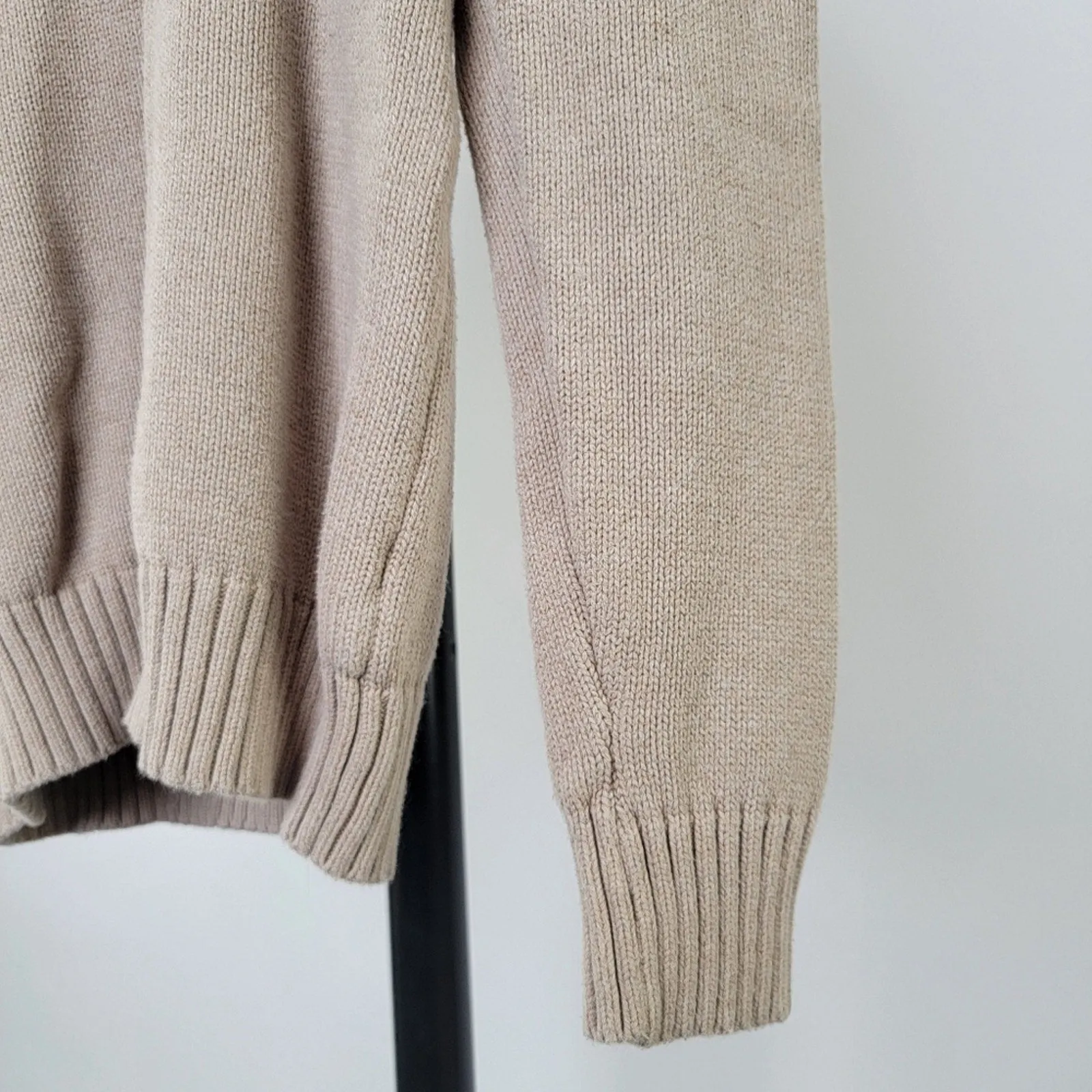 Gap Men's Shawl Neck Fair Isle Aztec Oatmeal Pullover Sweater M