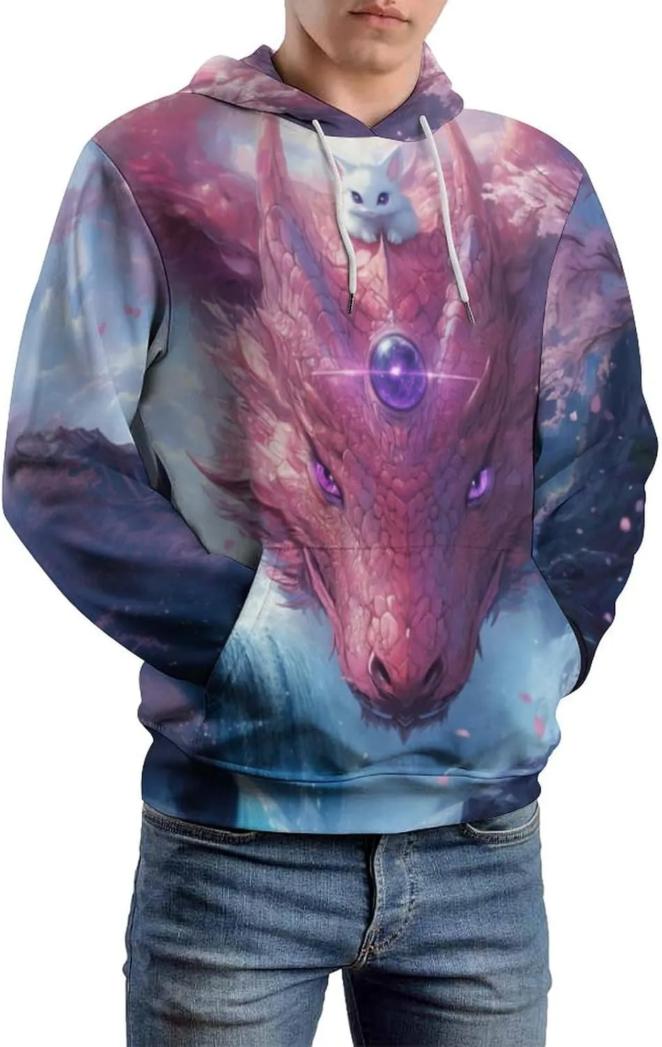 GLUDEAR Unisex 3D Pattern Print Athletic Pullover Hoodies Hooded Sweatshirts