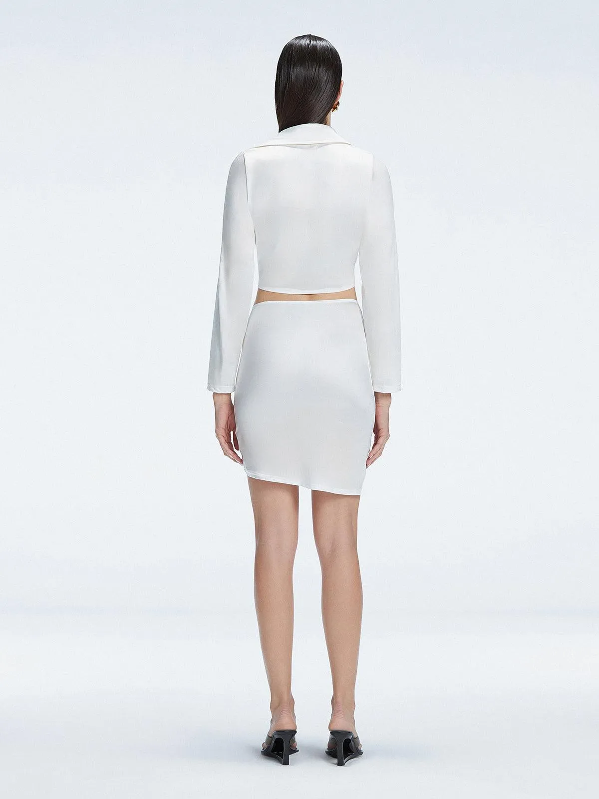 Greta White Shirt and Antonia White Skirt