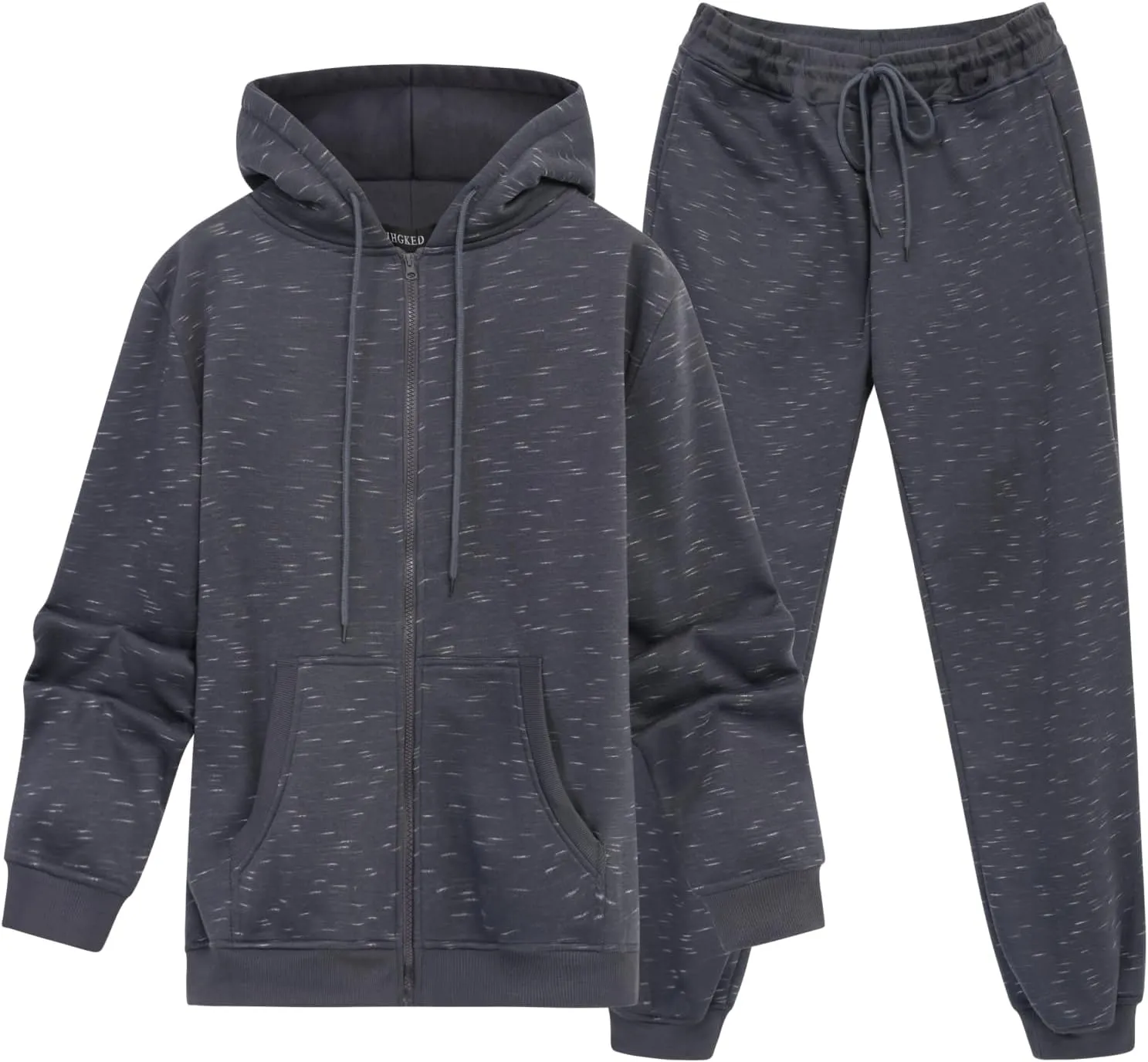 HHGKED Mens 2 Piece set Outfits Comfy Sweatsuits Athletic Jogging Tracksuit Hooded Sweatshirt and Joggers Sweatpants