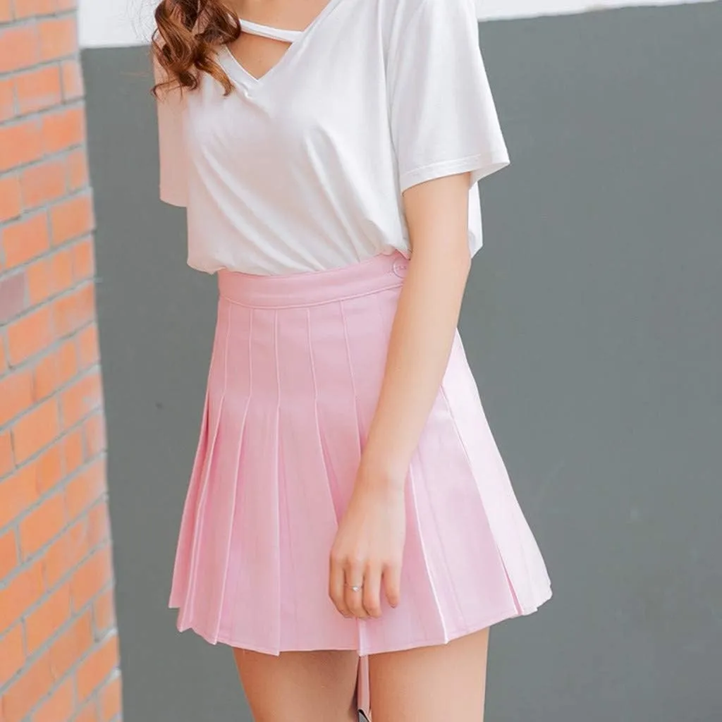 High Waisted Mini Skirts for Women Anti-Slip Lining A-Line Casual Skirts with Elastic Waist and Flowy Chiffon Fabric