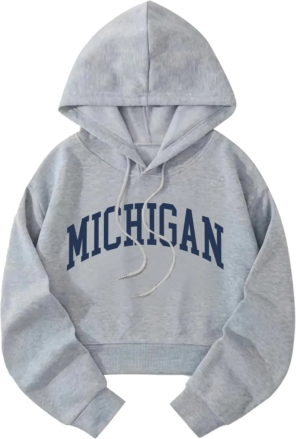 Hilinker Womens Graphic Long Sleeve Cropped Hoodies Drawstring Hooded Sweatshirt