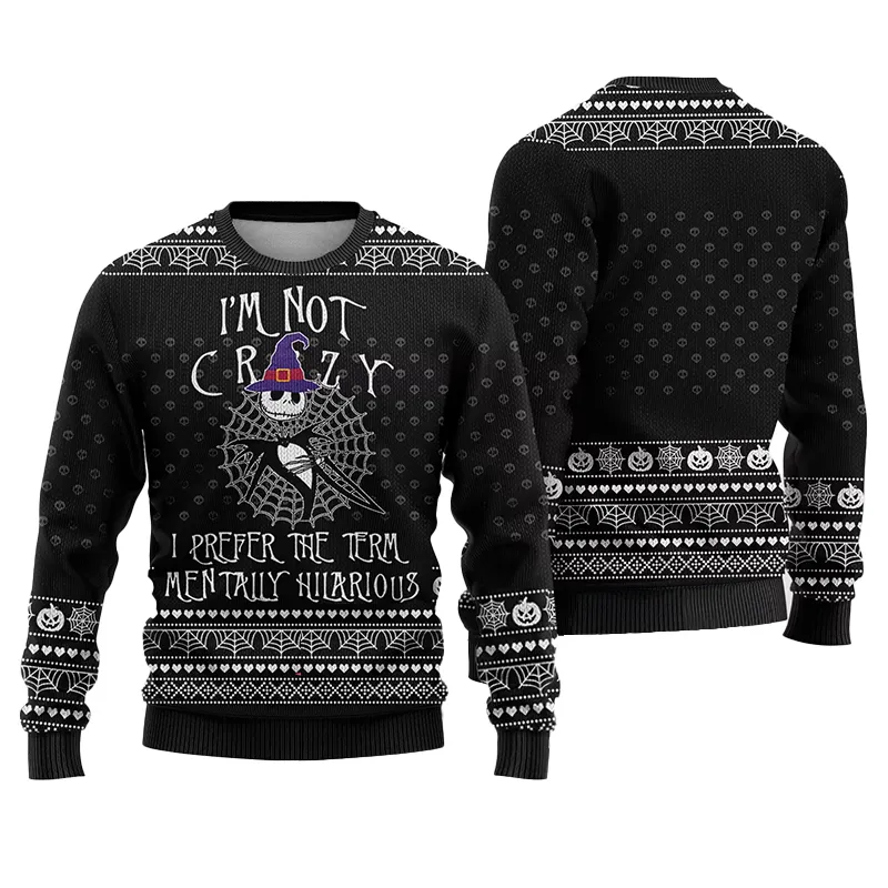 Im Not Crazy Jack Skellington Holliday Ugly Sweater