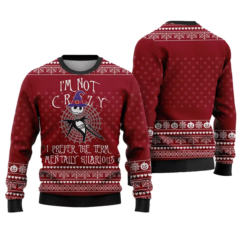 Im Not Crazy Jack Skellington Holliday Ugly Sweater