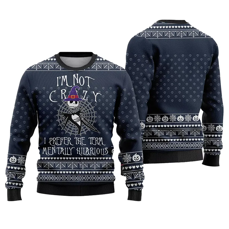 Im Not Crazy Jack Skellington Holliday Ugly Sweater