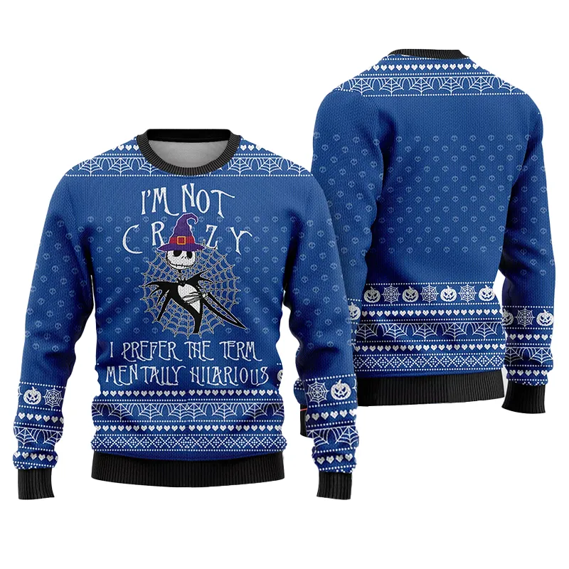 Im Not Crazy Jack Skellington Holliday Ugly Sweater