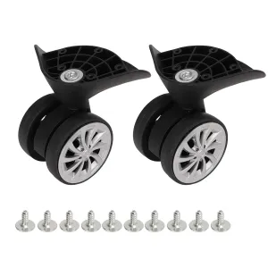 Luggage Wheels Replacement,One Pair Suitcase Casters Nylon Black Luggage Wheels for Replacement Upgrade Travel