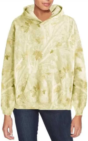 Melliflo Women's Camo Hoodies Maple Leaf Print Oversized Hooded Pullover Sweatshirts with Pocket Fall Fashion Outfits