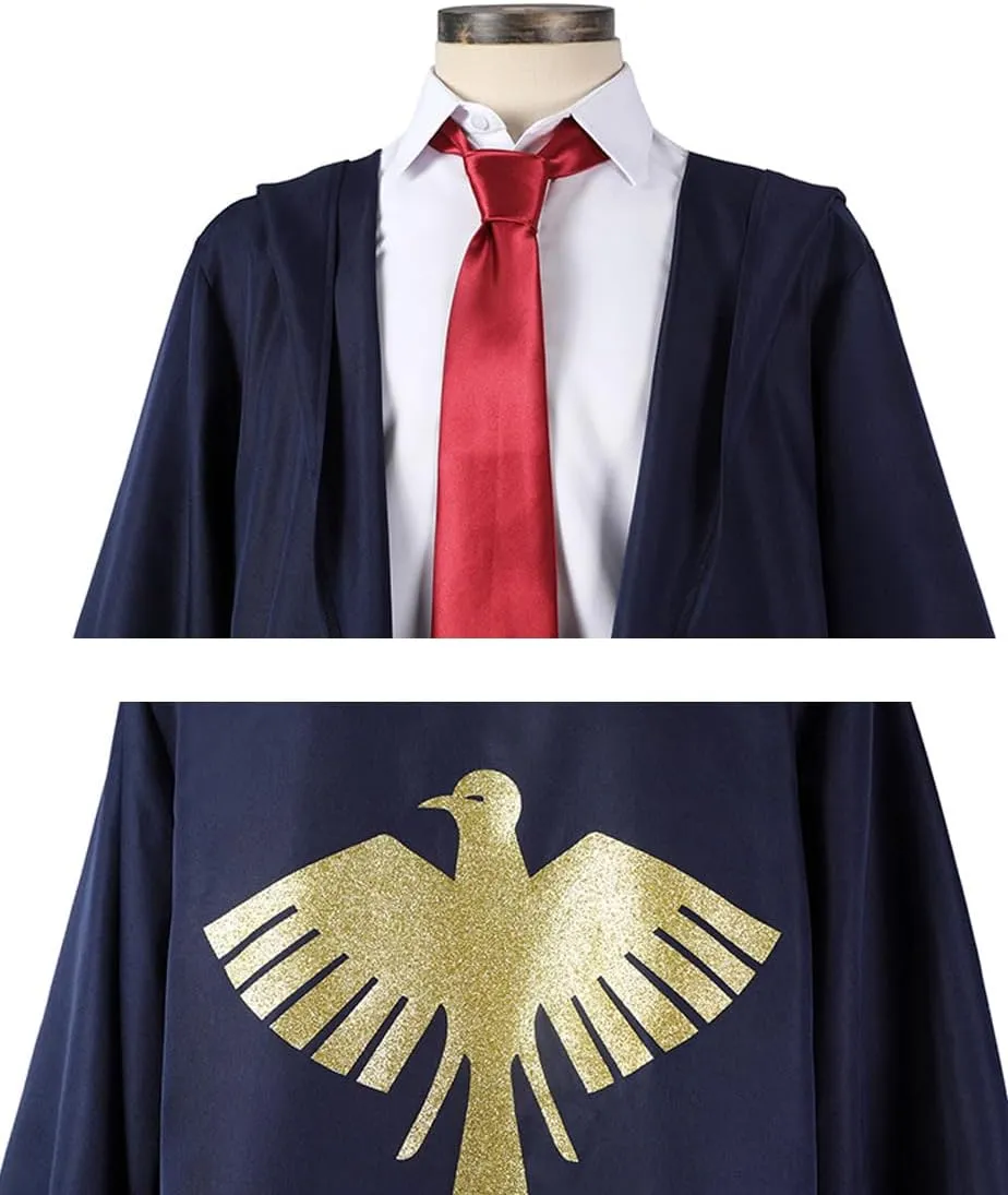 Mens Magic and Muscles Mashle Burnedead Costume Wizard Cloak Cosplay Uniform Suit Anime Halloween Outfit