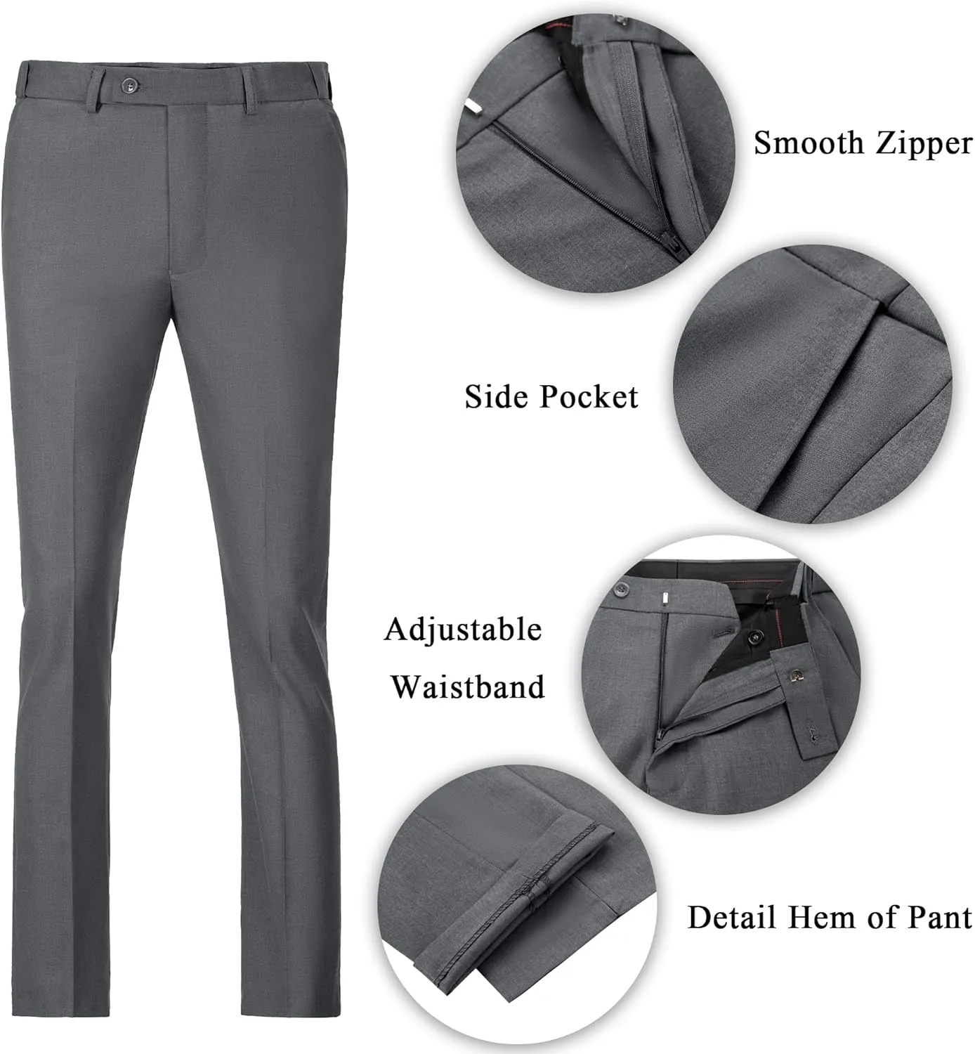 Mens Suit 3 Piece Slim Fit Suit for Men One Button Shawl Lapel Tuxedo Blazer Vest Pant for Wedding Business Prom