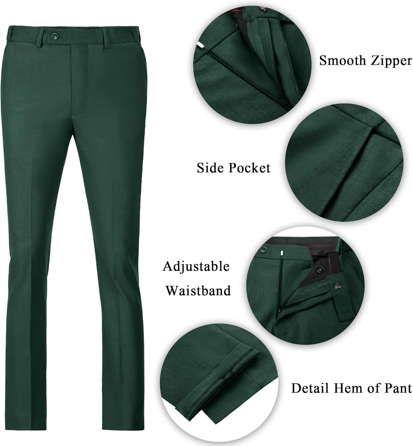 Mens Suit 3 Piece Slim Fit Suit for Men One Button Shawl Lapel Tuxedo Blazer Vest Pant for Wedding Business Prom