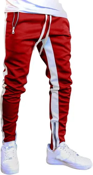 Mens Sweatpants Joggers Pants Man with Pockets Men's Cotton Sweatpants with Cargo Pockets Open Bottom Yoga Pants for