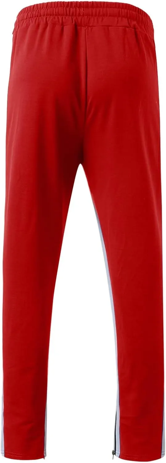 Mens Sweatpants Joggers Pants Man with Pockets Men's Cotton Sweatpants with Cargo Pockets Open Bottom Yoga Pants for