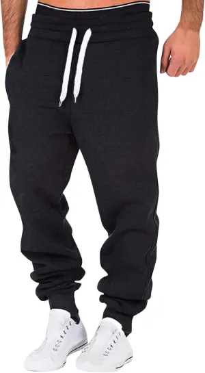 Mens Sweatpants with Pockets Mens Fashion Joggers Sports Pants Cotton Cargo Pants Sweatpants Trousers Mens Long Pants