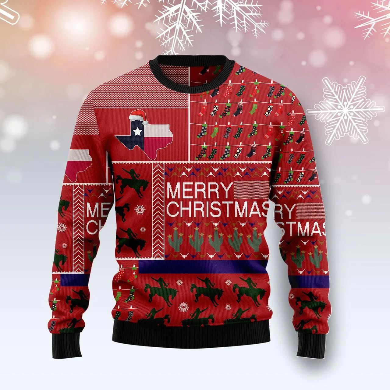 Merry Christmas Texas State Ugly Sweater