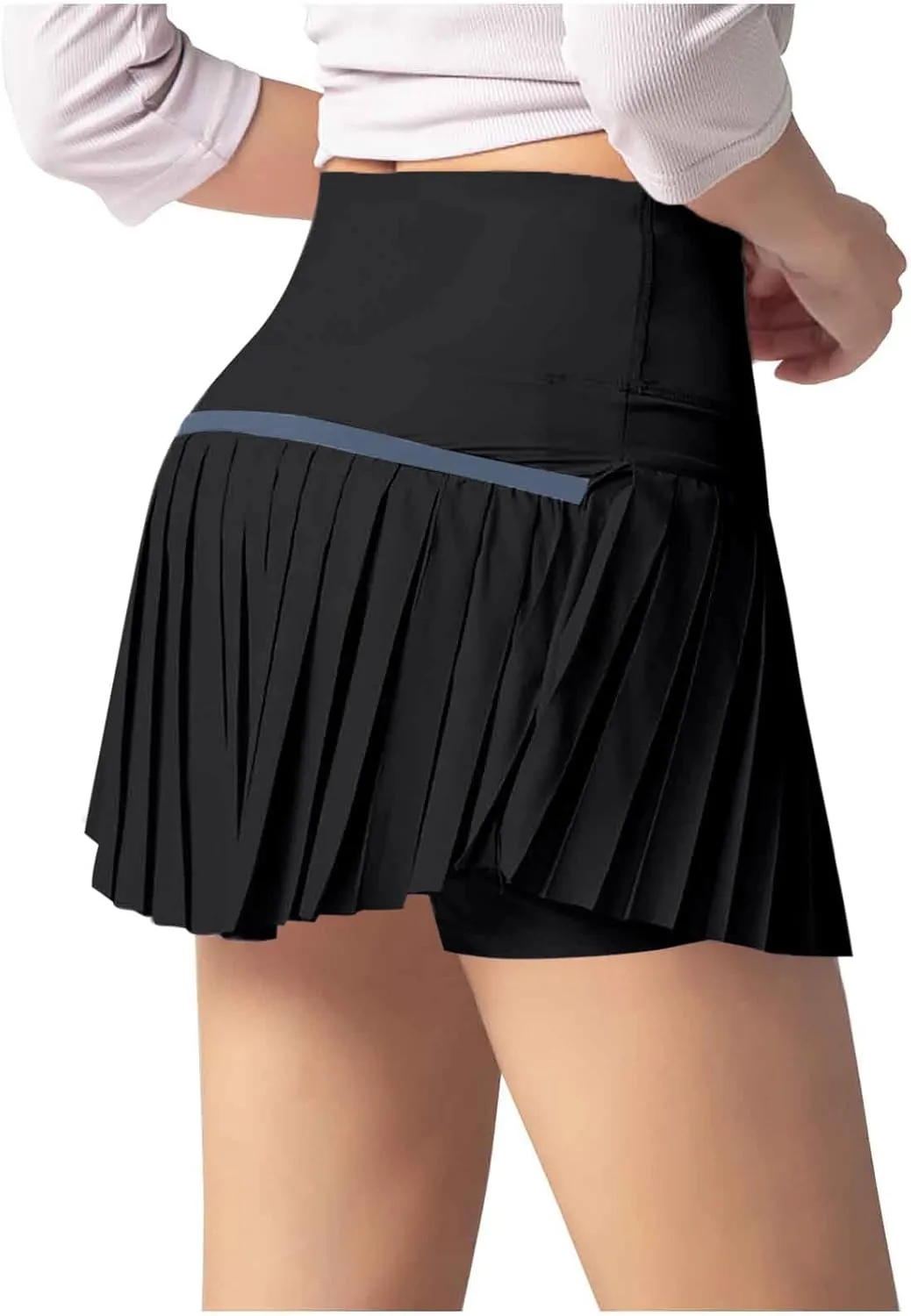 Mini Skorts for Women Trendy Pleated Flowy Workout Summer High Waisted Skirts Cute Skater Tennis Skirt Sport Dress