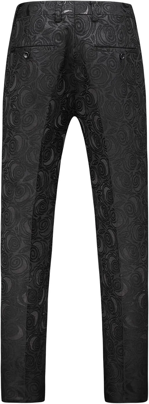 MOGU Mens 2 Piece Suit Slim Fit Shawl Lapel Tuxedo One Button Premium Dinner Jacket and Pants