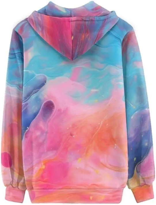 Musical Notes Women's Zip Up Hoodies Cute Pig Casual Comfy Pullover Boho Mandala Dragonfly Long Sleeve Sweatshirt