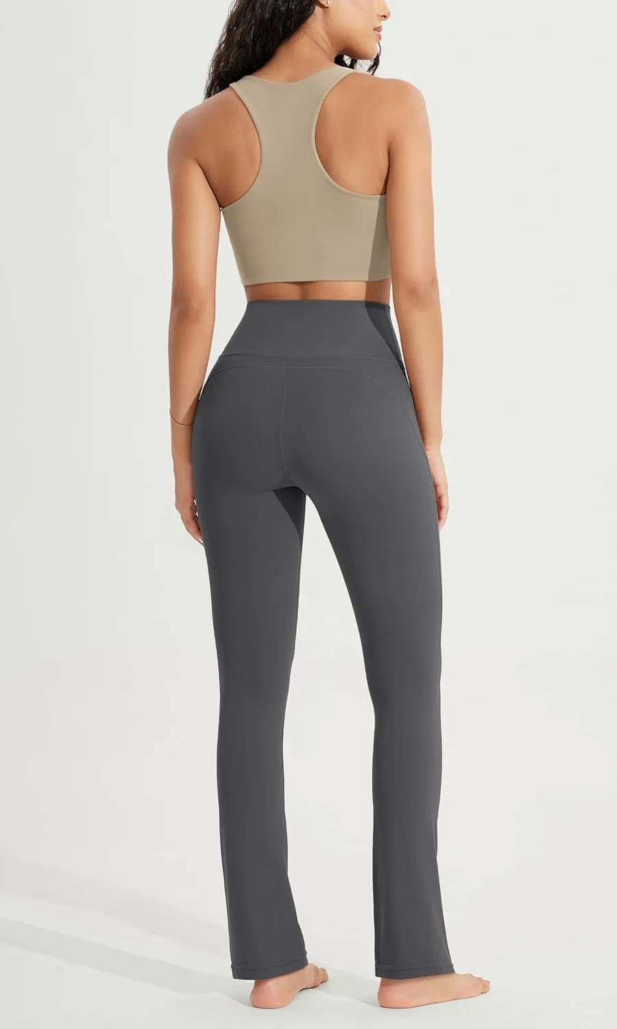 ODODOS Cloud Feeling Straight Leg Pants with Back Pocket for Women, High Waist Casual Lounge Yoga Pants- 28" / 30" Inseam