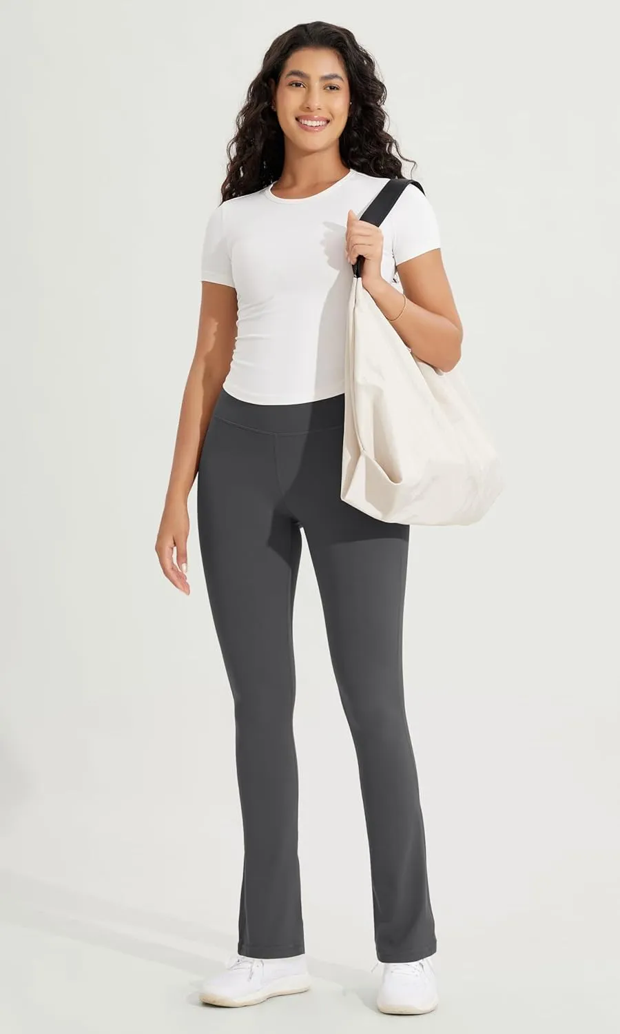 ODODOS Cloud Feeling Straight Leg Pants with Back Pocket for Women, High Waist Casual Lounge Yoga Pants- 28" / 30" Inseam