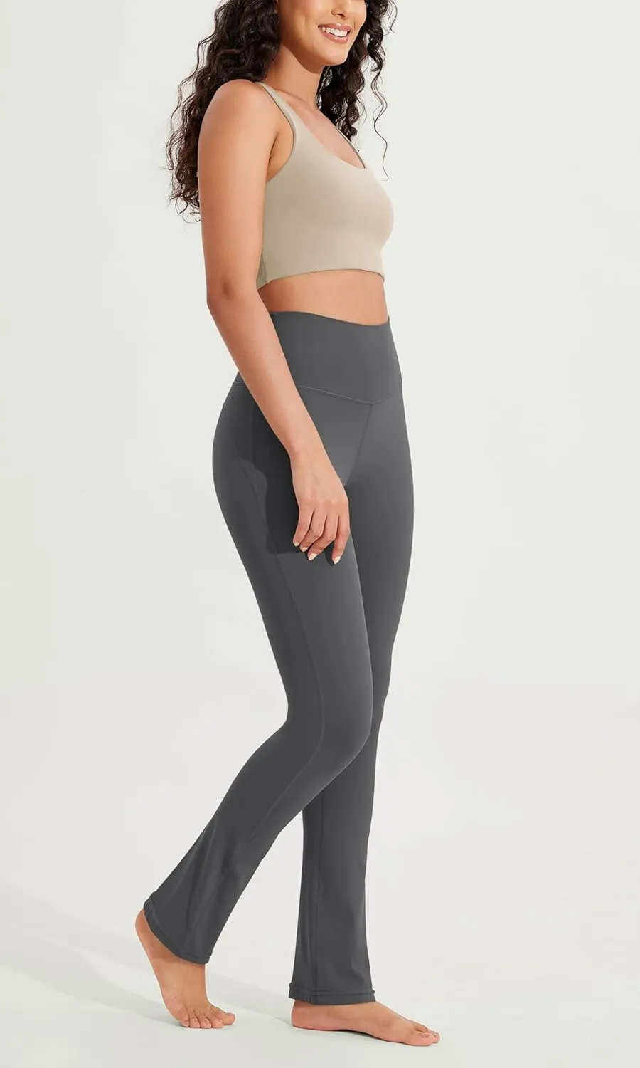 ODODOS Cloud Feeling Straight Leg Pants with Back Pocket for Women, High Waist Casual Lounge Yoga Pants- 28" / 30" Inseam