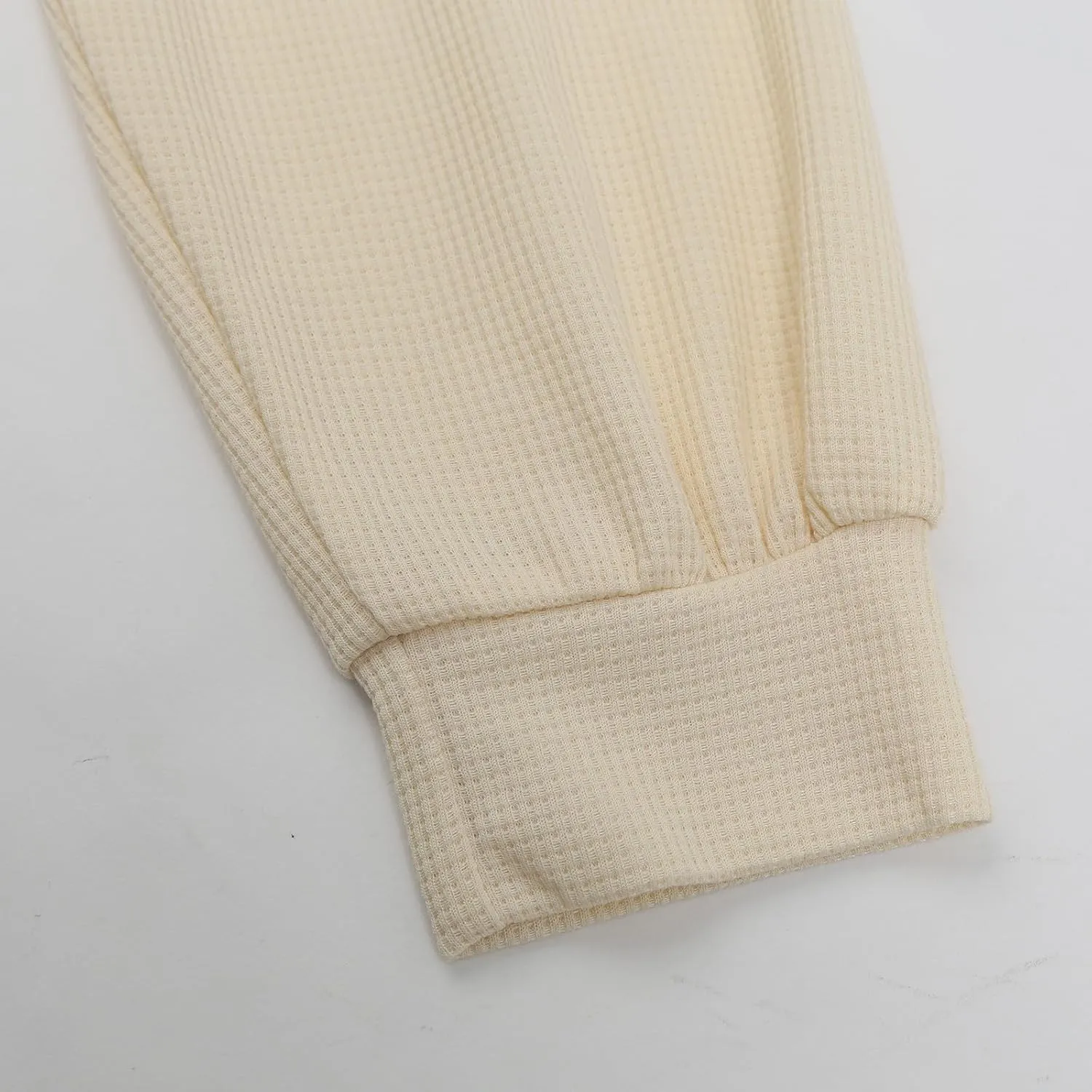 Oversized Hoodies for Women Waffle Knit Casual Long Sleeve Drawstring Side Slit Pullover Sweatshirt with Pocket