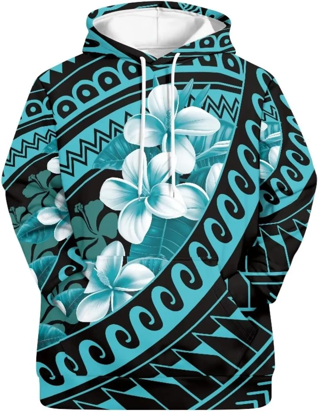 Polynesian Tribal Clothing Samoan Fijian Tapa Floral Print Hoodies Custom Women's Hoodies Sweatshirt for Women