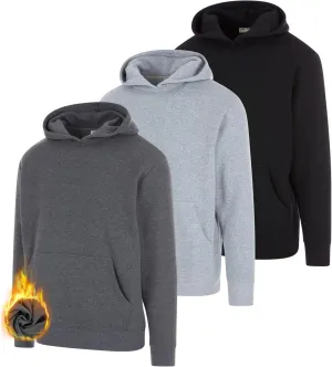 PURE CHAMP 3 Pack Fleece Hoodies for Men Long Sleeve Essentials Hoodie Cotton Active Athletic Workout Sweatshirts for Men