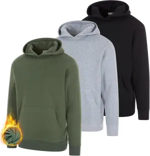 PURE CHAMP 3 Pack Fleece Hoodies for Men Long Sleeve Essentials Hoodie Cotton Active Athletic Workout Sweatshirts for Men