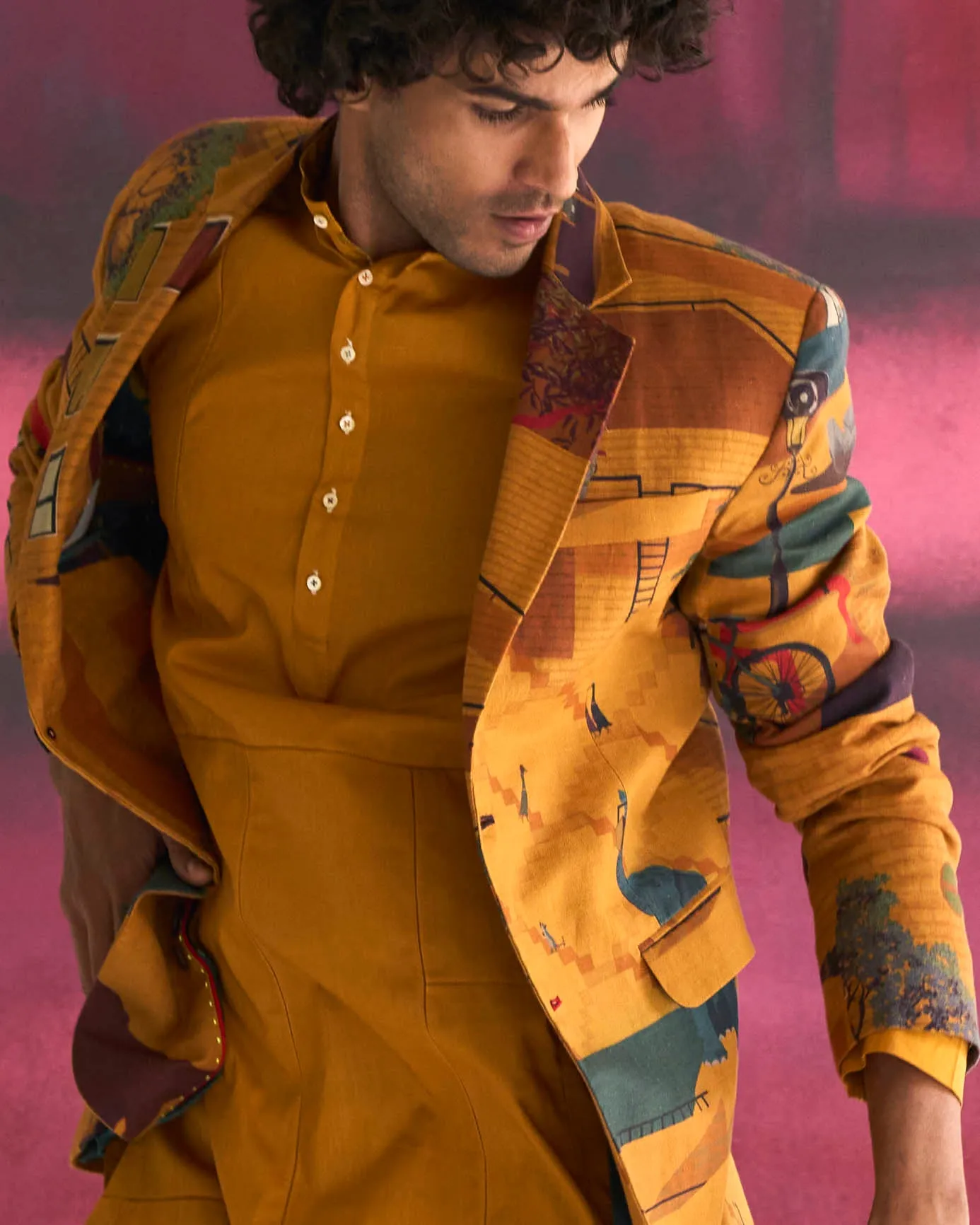 Rana Blazer Linen Mustard