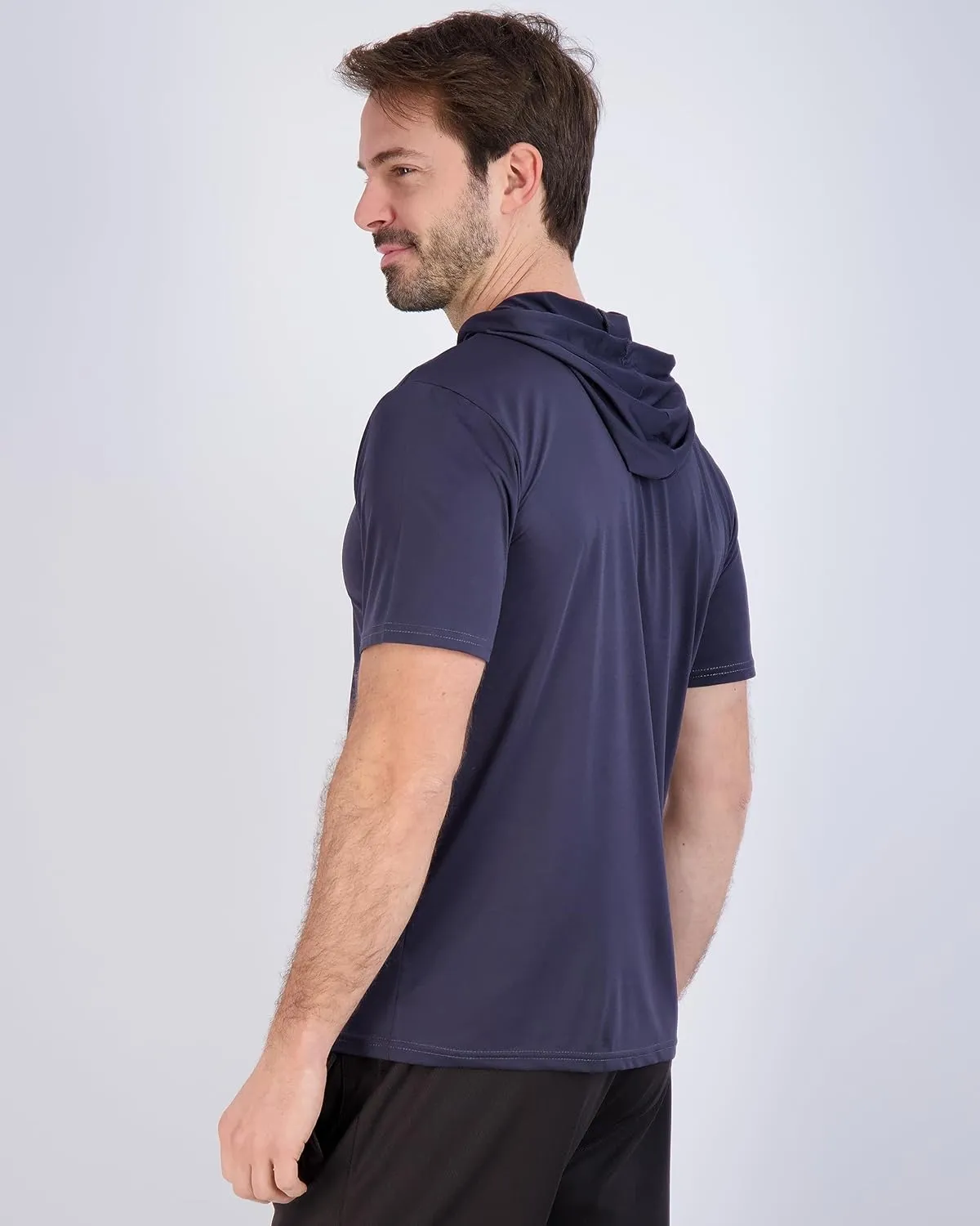 Real Essentials 3 Pack: Men's Dry Fit Short Sleeve Active Athletic Hoodie Pullover Sweatshirt (Available in Big & Tall)